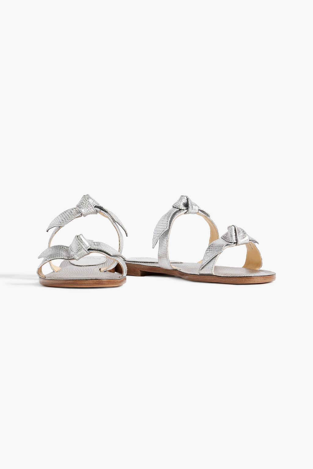 ALEXANDRE BIRMAN Knotted metallic textured-leather sandals