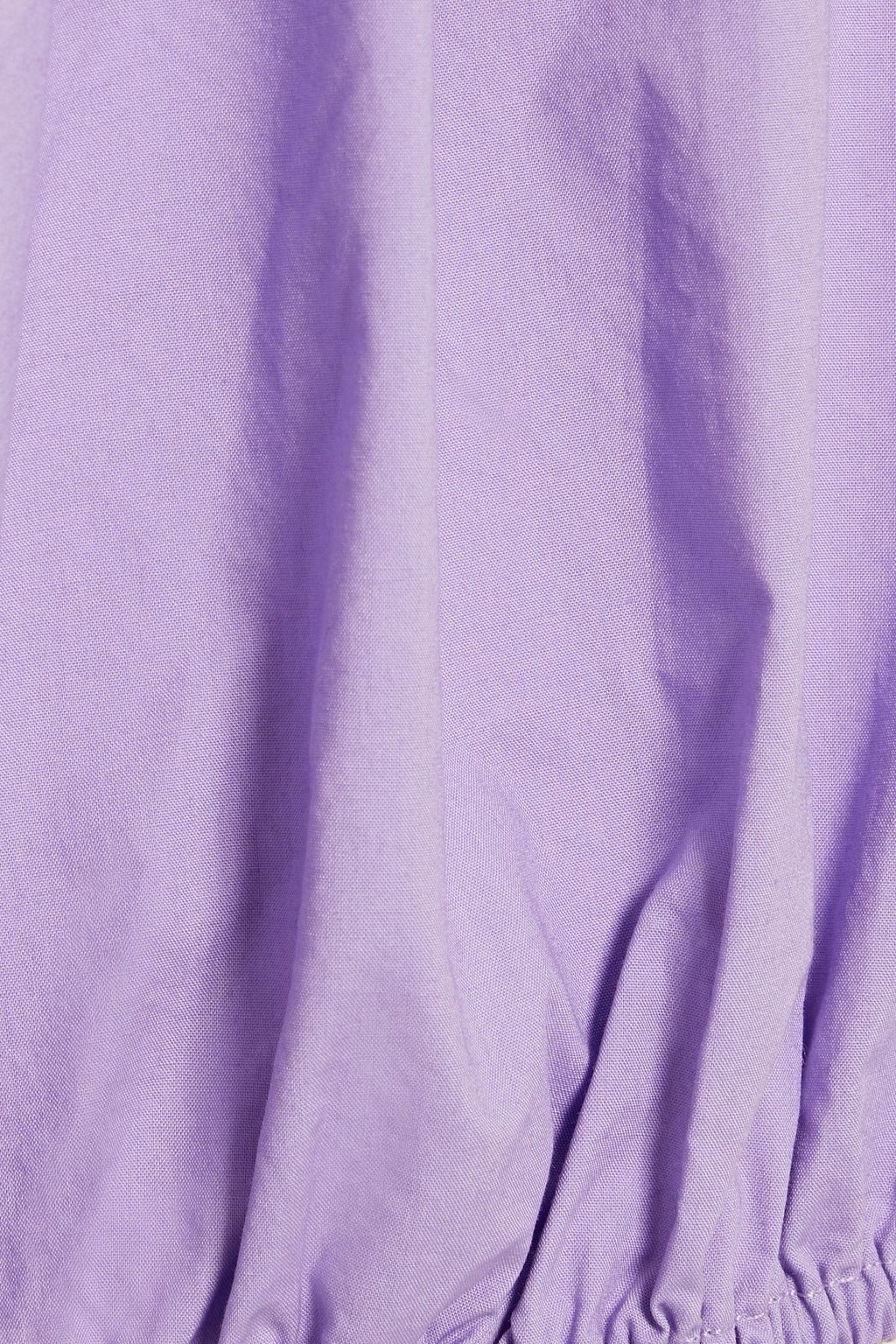 ONIA One-shoulder cropped cotton-poplin top