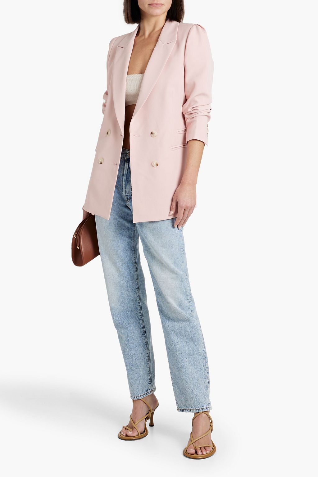 WALTER BAKER Ariel double-breasted crepe blazer