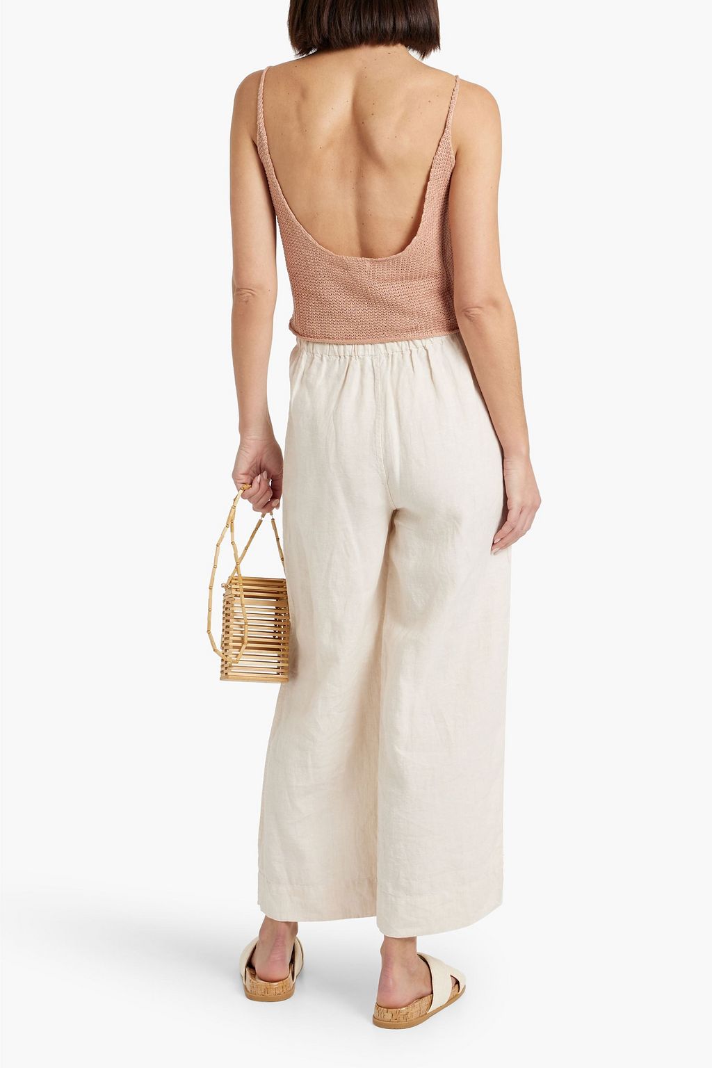ONIA Cropped Tanktop aus Leinen
