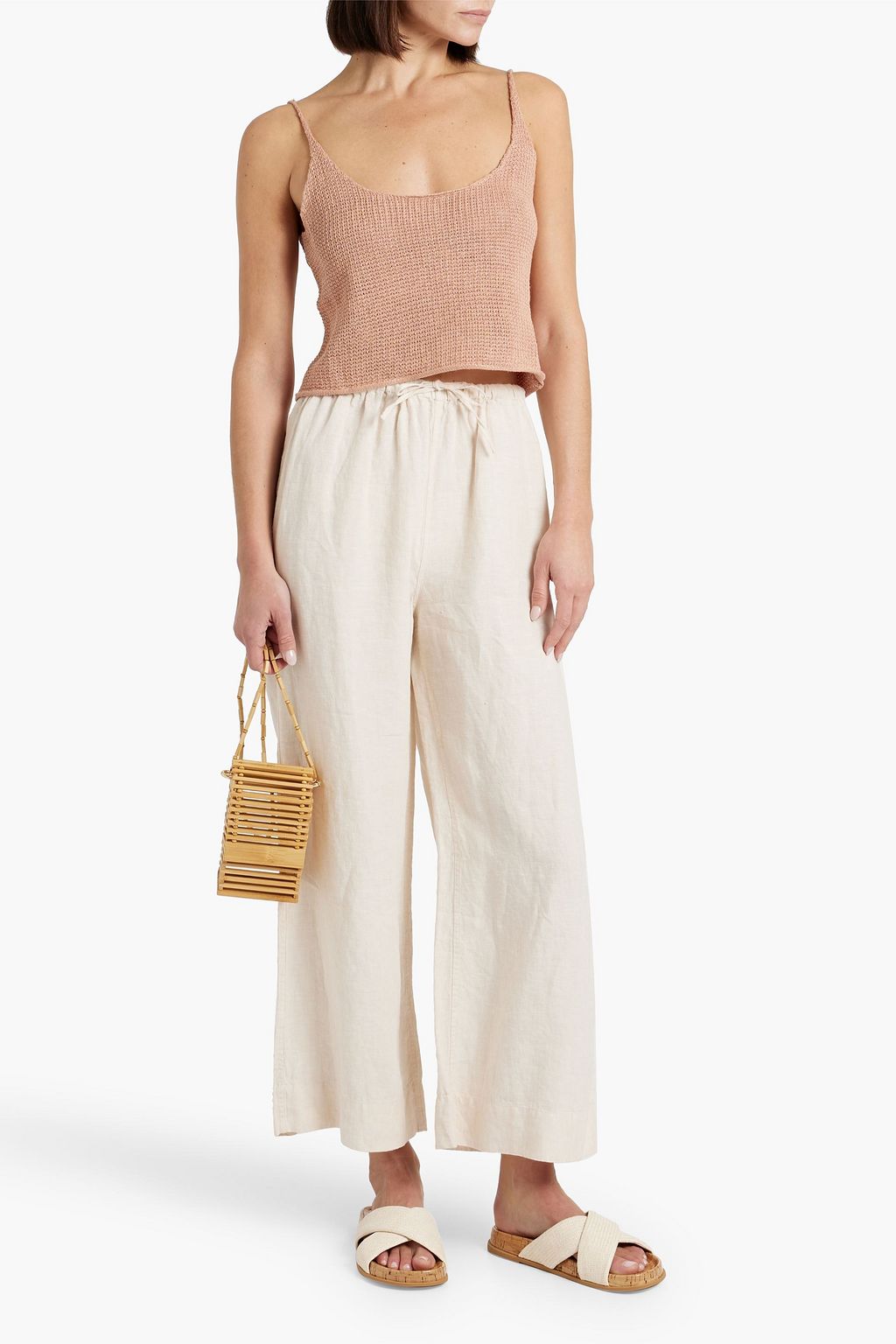 ONIA Cropped Tanktop aus Leinen