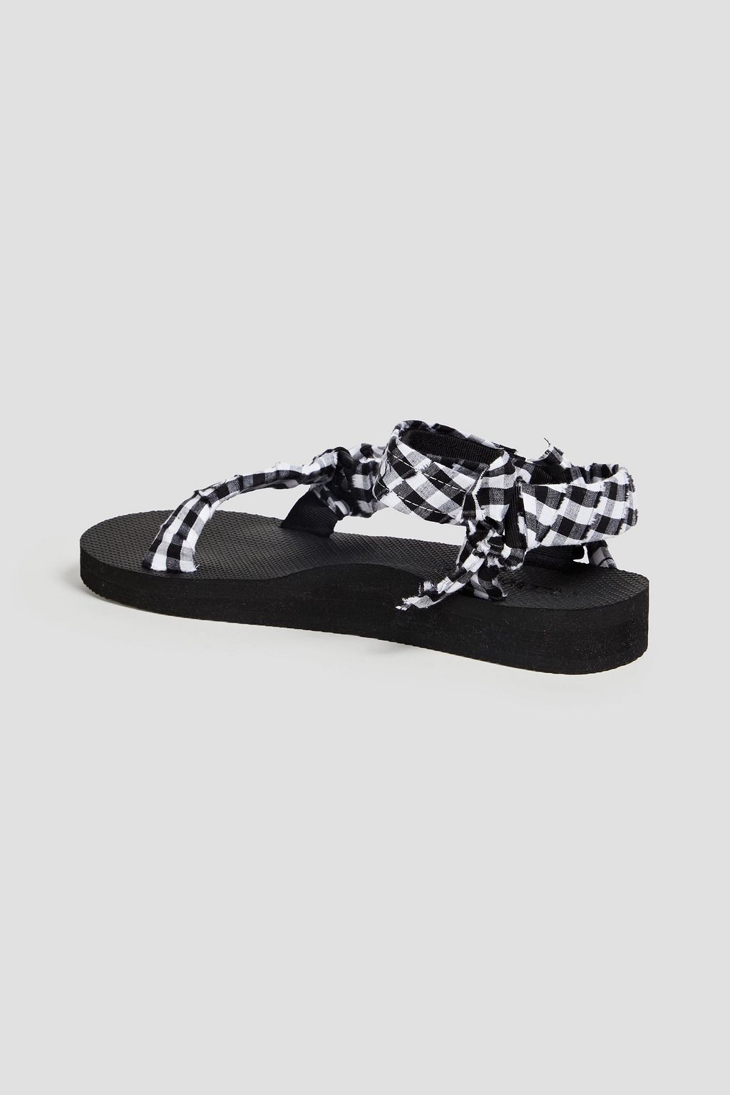 ARIZONA LOVE Trekky printed gauze-trimmed canvas platform sandals