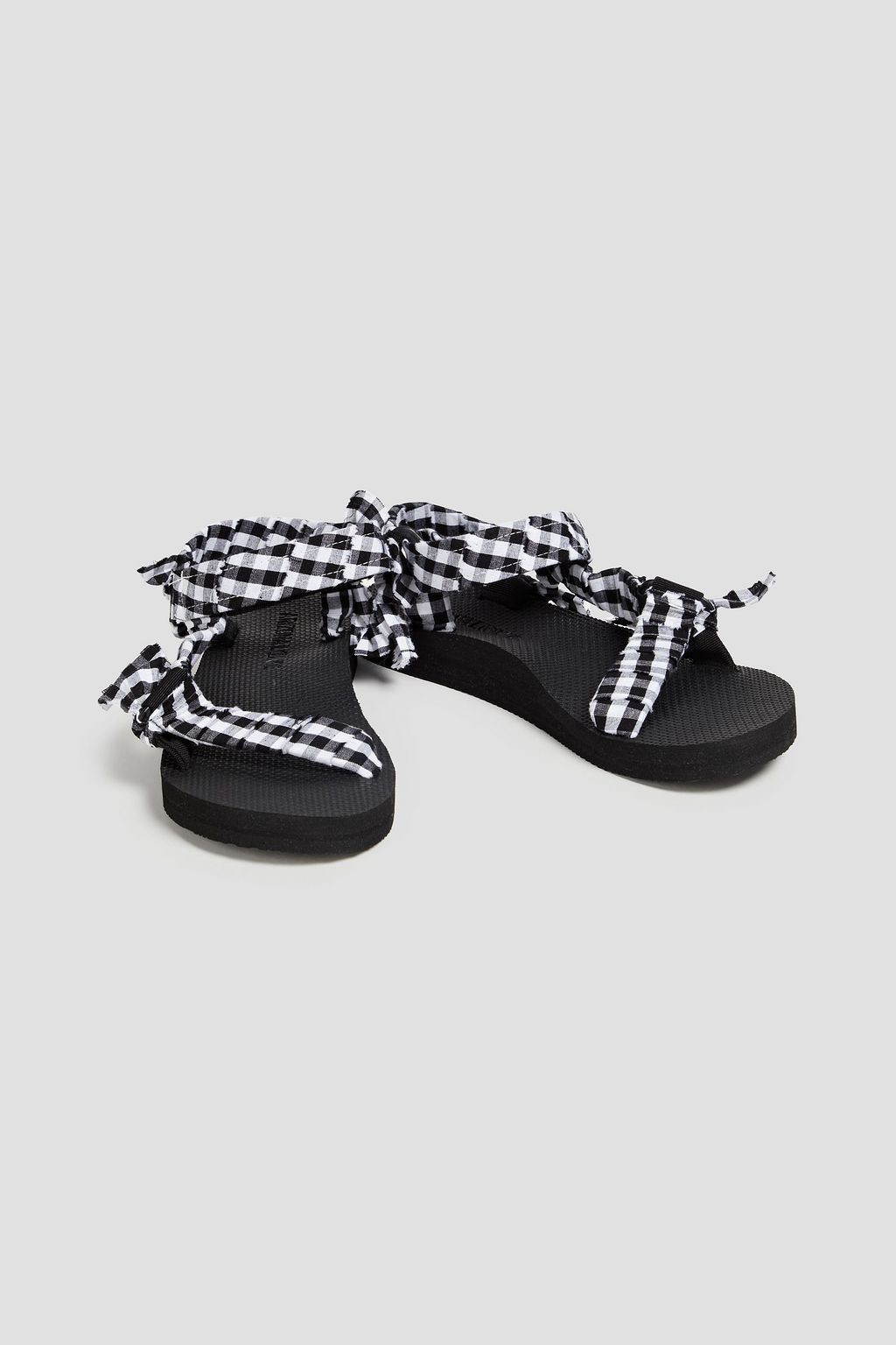 ARIZONA LOVE Trekky printed gauze-trimmed canvas platform sandals