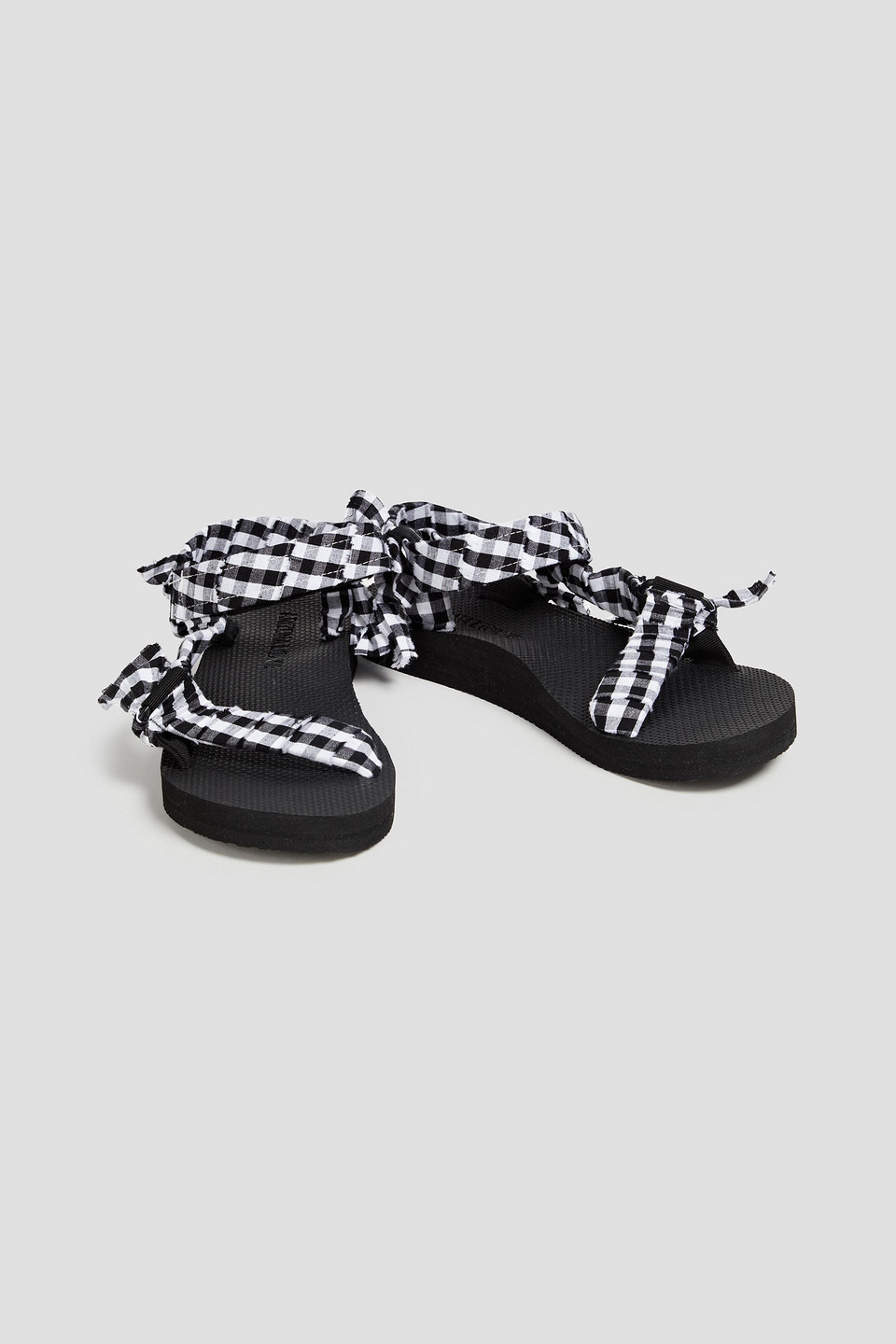 Shop Arizona Love Trekky Gingham Gauze Sandals In White