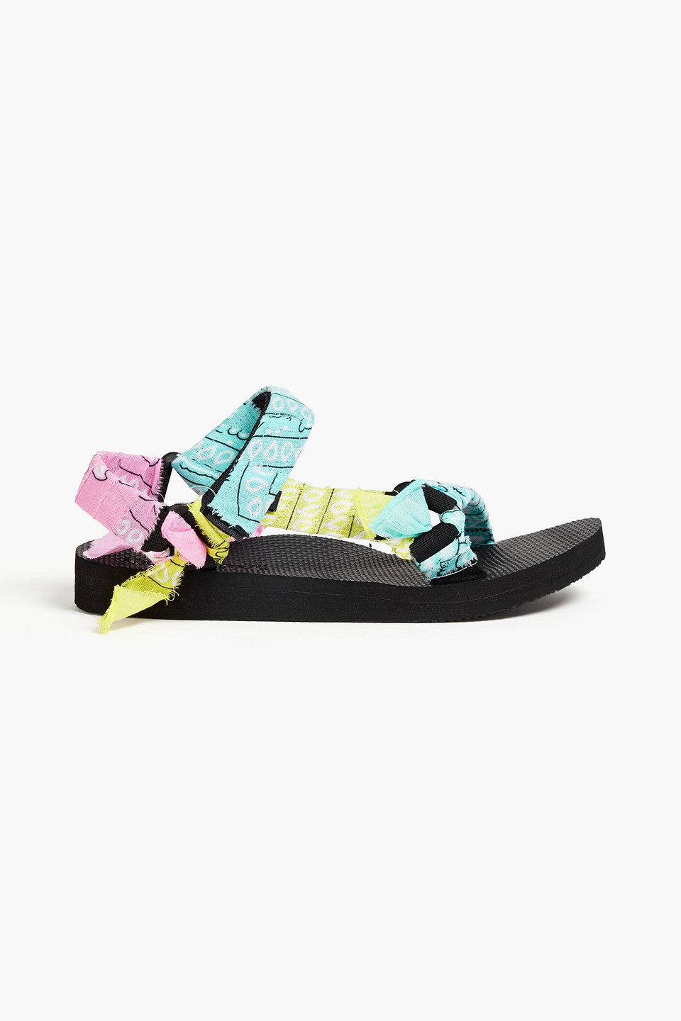 Arizona Love Trekky Printed Gauze Sandals In Turquoise