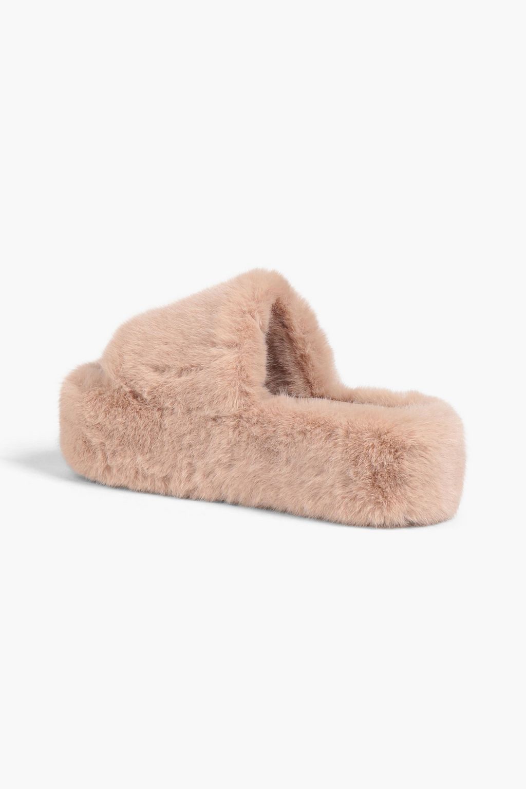 STAND STUDIO Faux fur platform slides