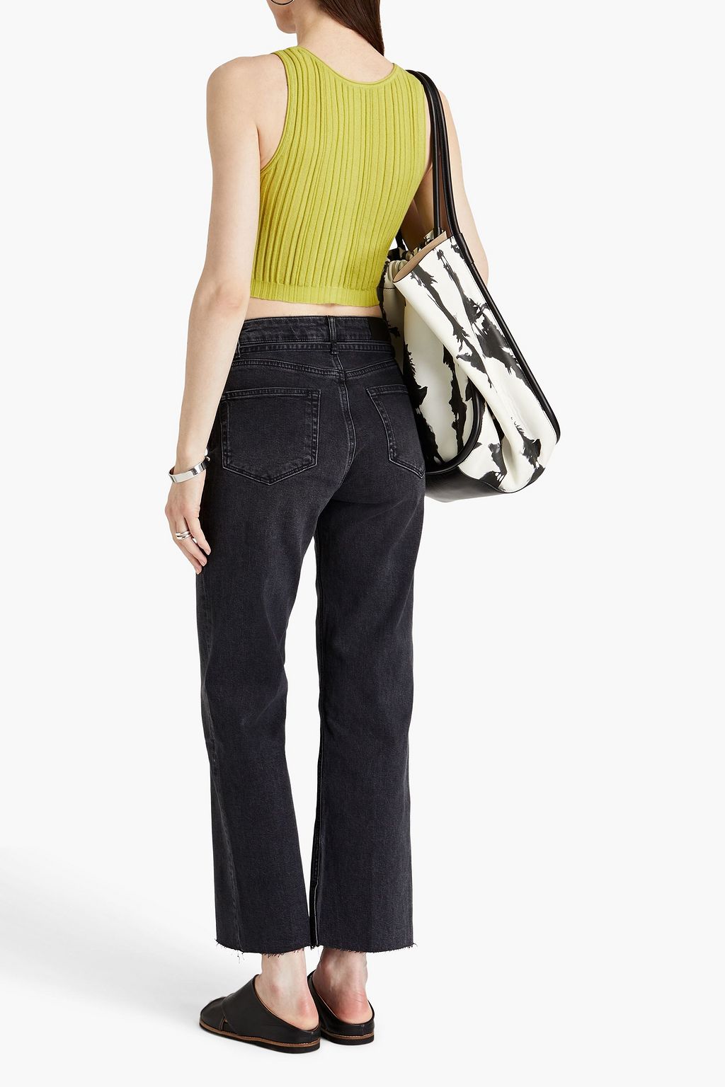 PAIGE Faded mid-rise bootcut jeans