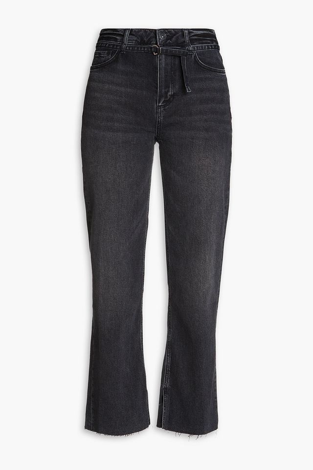 Faded mid-rise bootcut jeans