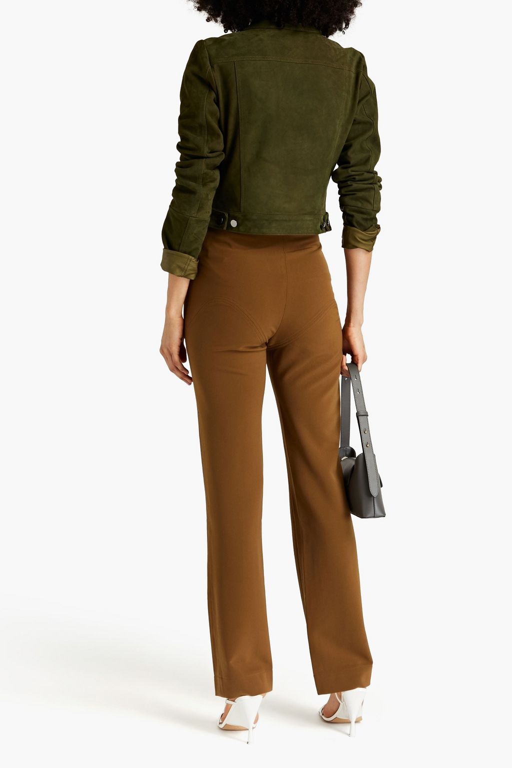 PARIS GEORGIA Hose mit geradem Bein aus Stretch-Crêpe