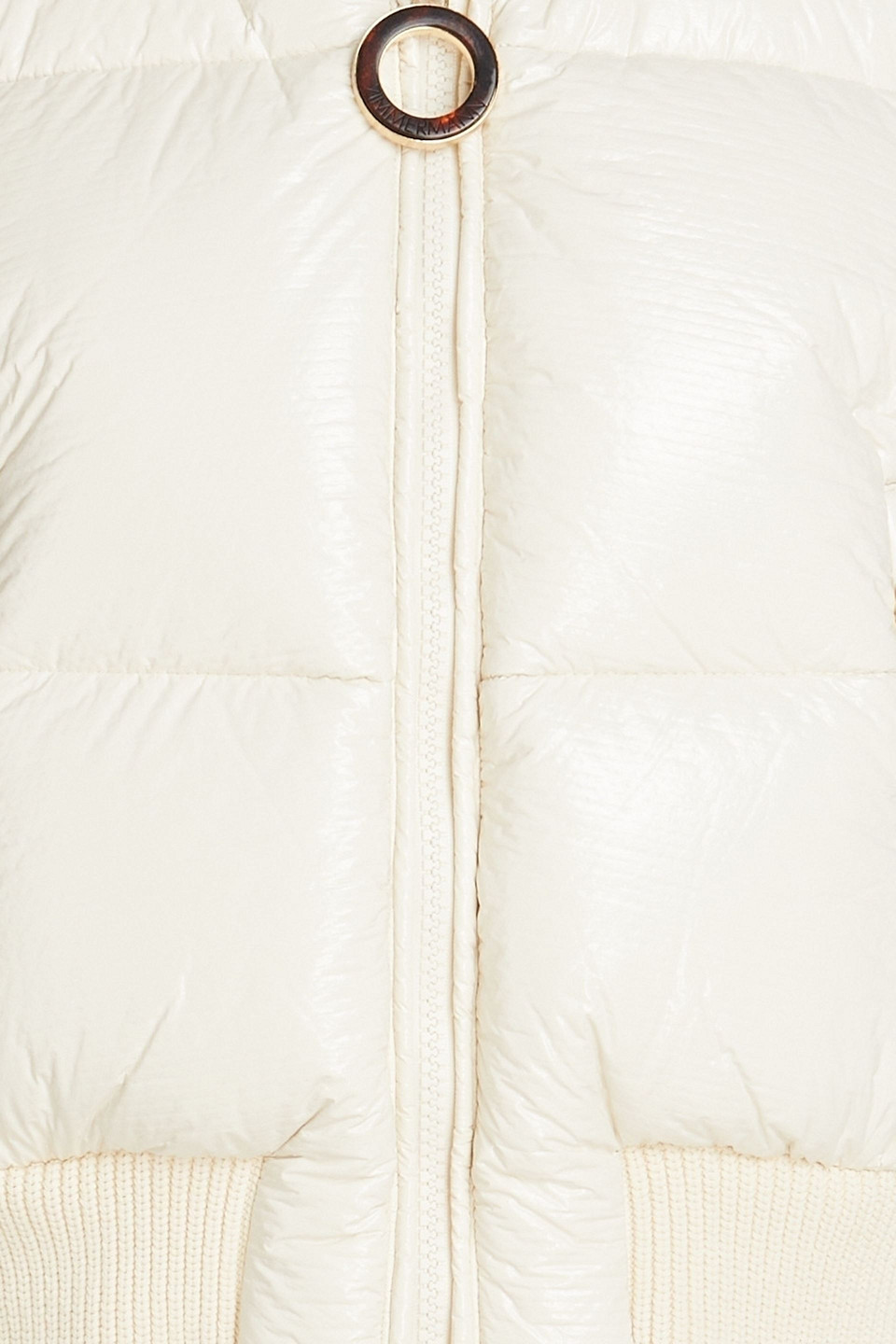 ZIMMERMANN QUILTED FAUX PATENT-LEATHER DOWN JACKET
