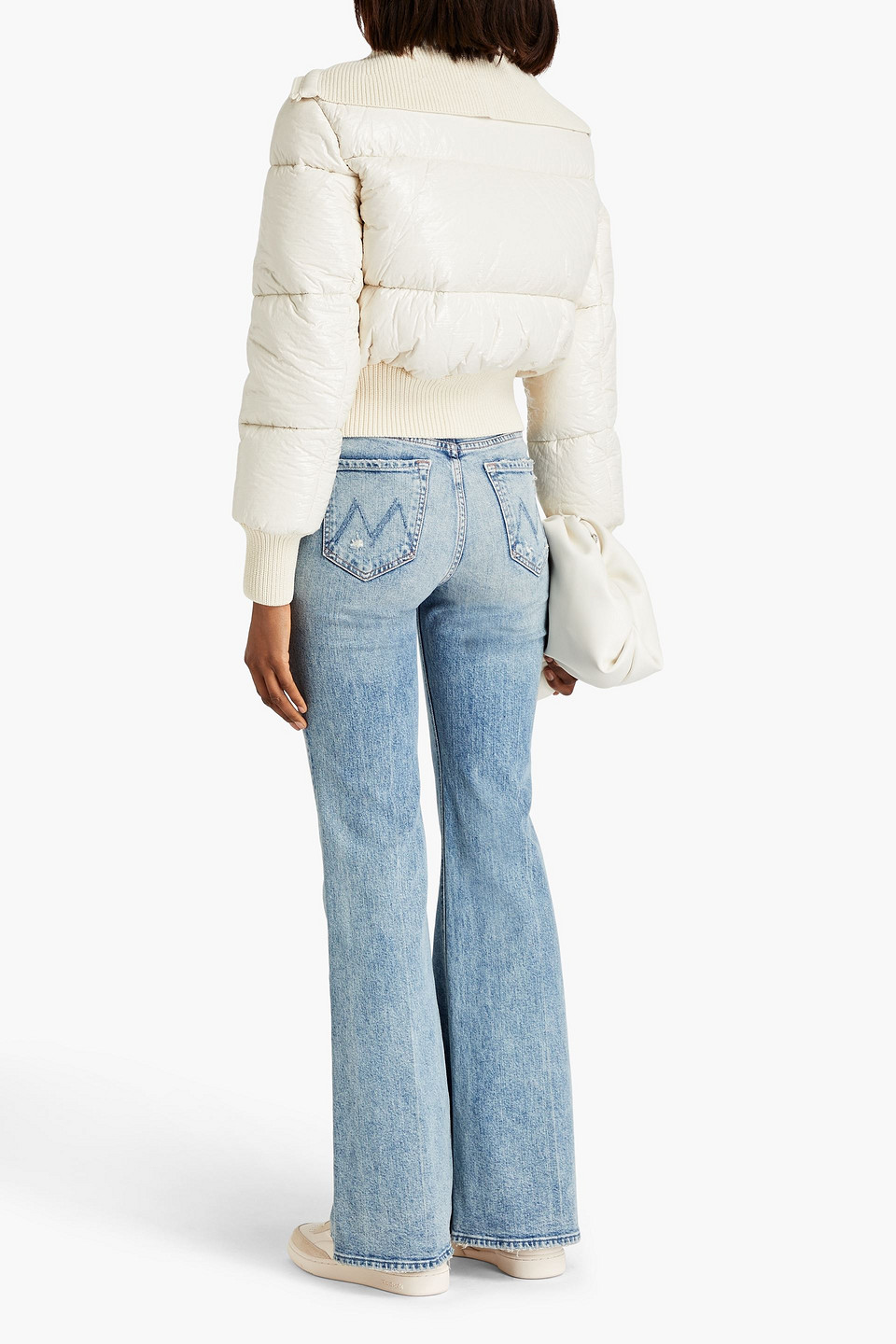 ZIMMERMANN QUILTED FAUX PATENT-LEATHER DOWN JACKET
