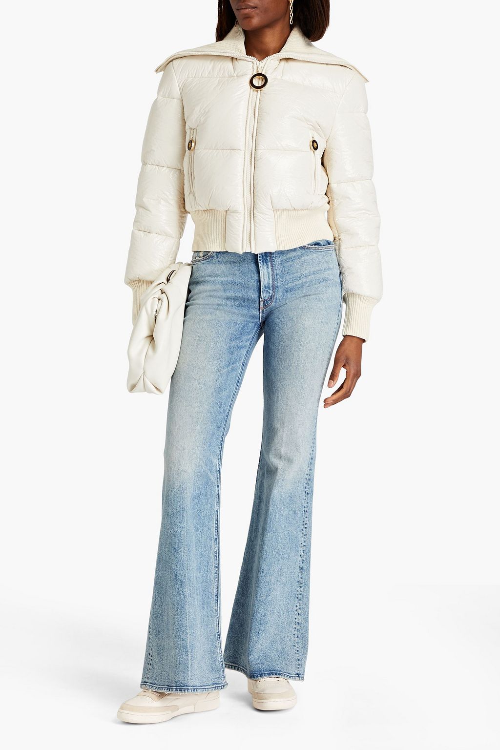 ZIMMERMANN Quilted faux patent-leather down jacket | THE OUTNET