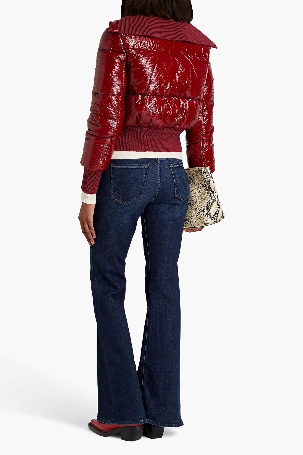 ZIMMERMANN Quilted faux patent-leather down jacket | THE OUTNET