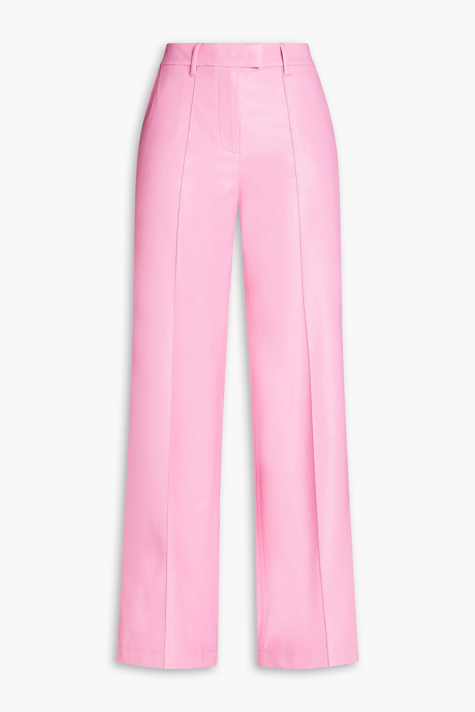 Stand Studio Mabel Faux Leather Wide-leg Pants In Bubblegum