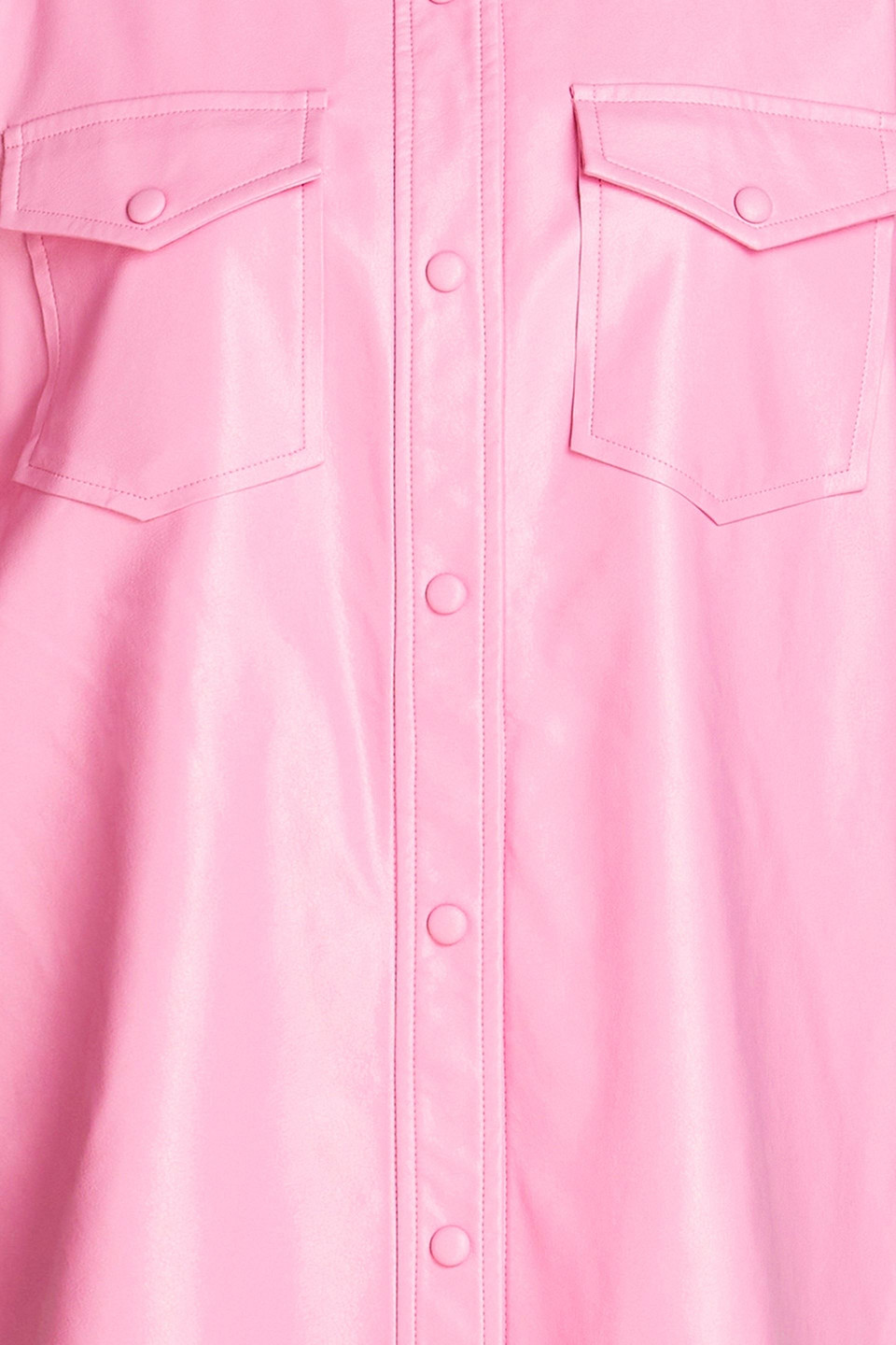 Shop Stand Studio Norea Oversized Satin Shirt In Bubblegum