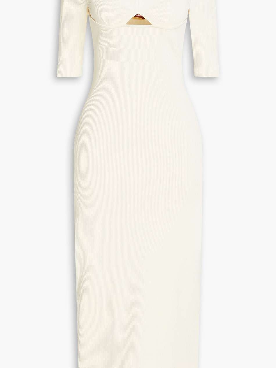 mareen cutout ribbed-knit maxi dress