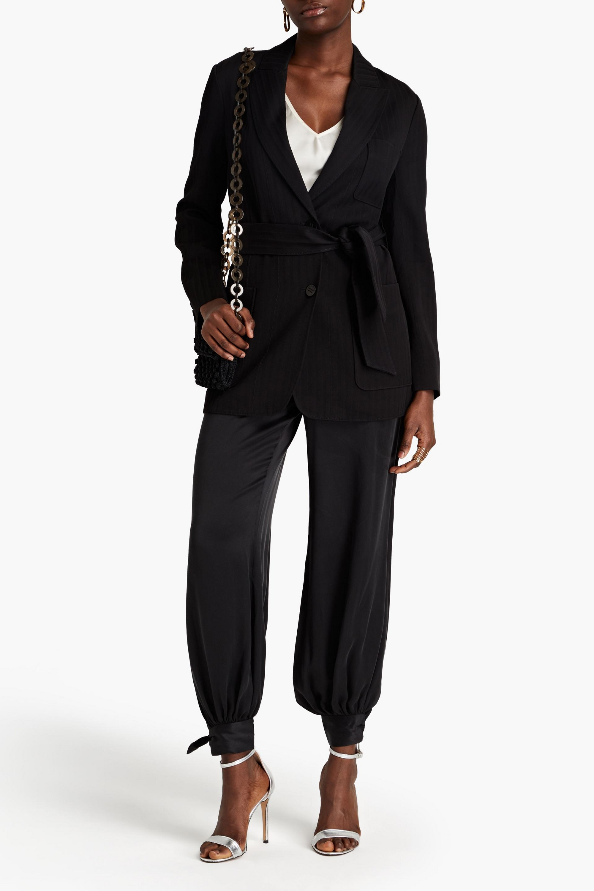 Zimmermann Belted herringbone twill blazer