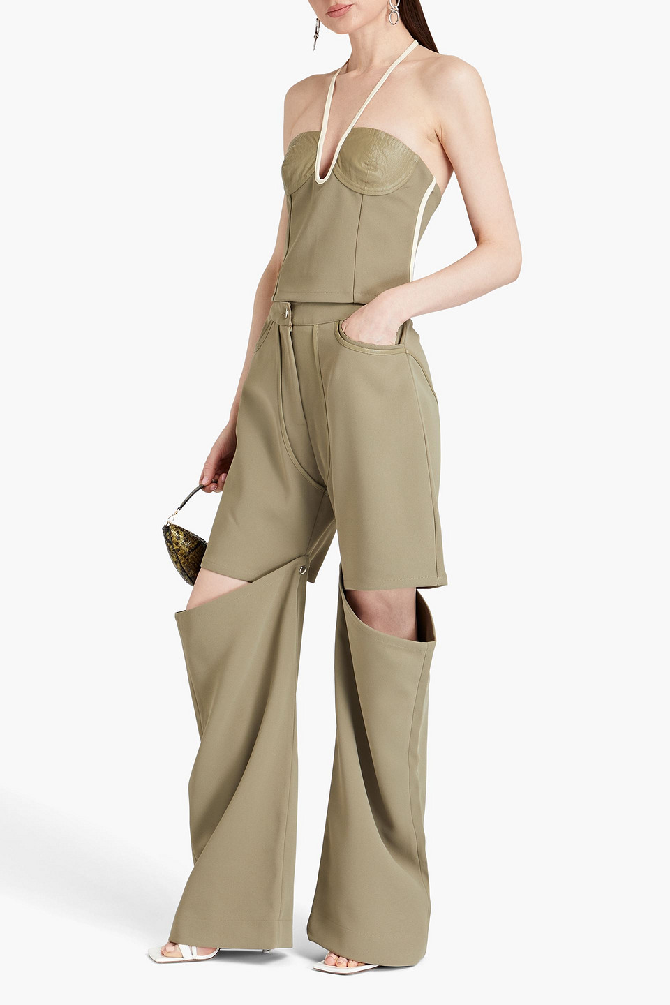 Paris Georgia Khaki Nassia Tank Top In Sage Green