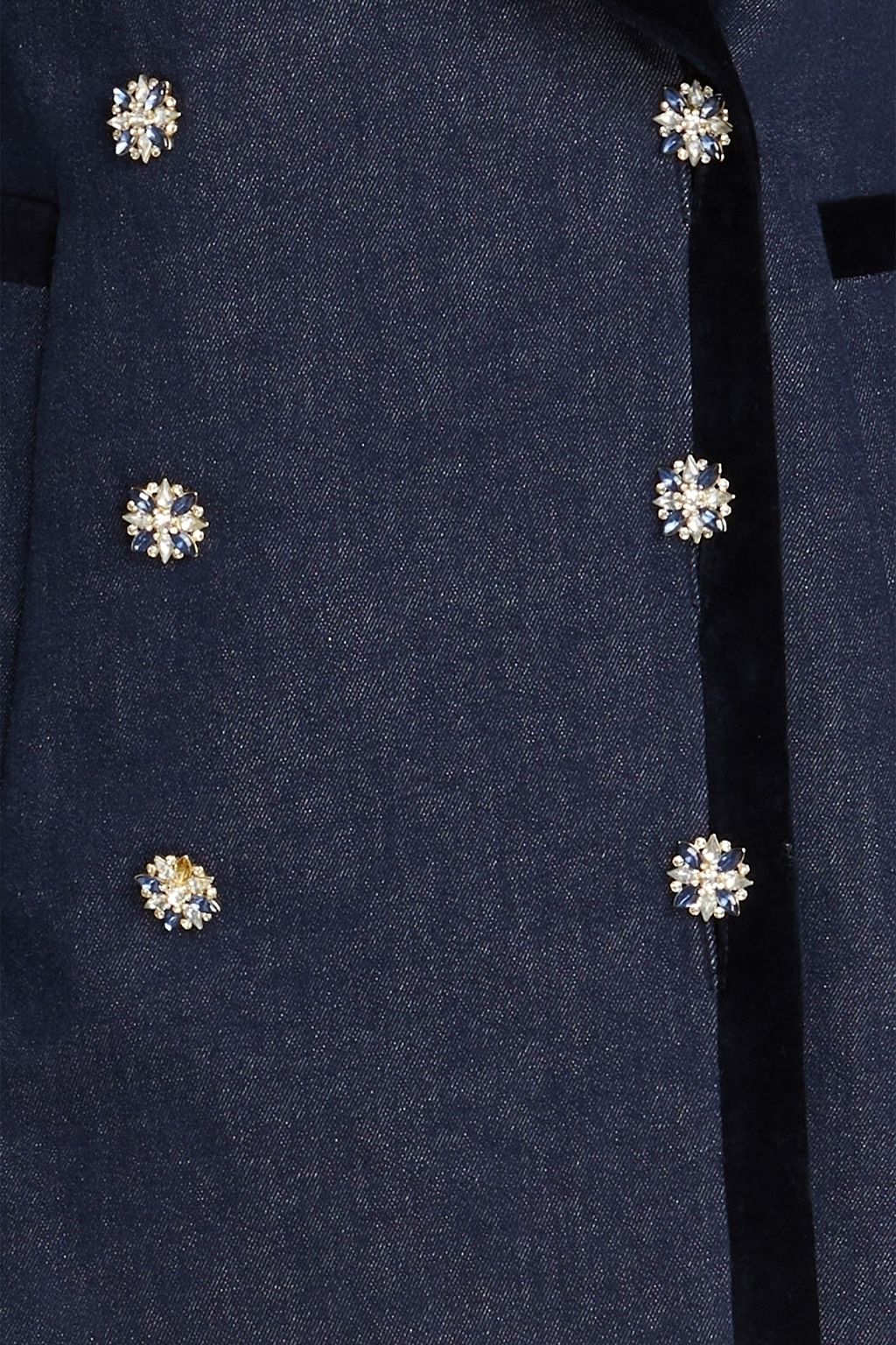 ZIMMERMANN Double-breasted embellished denim jacket