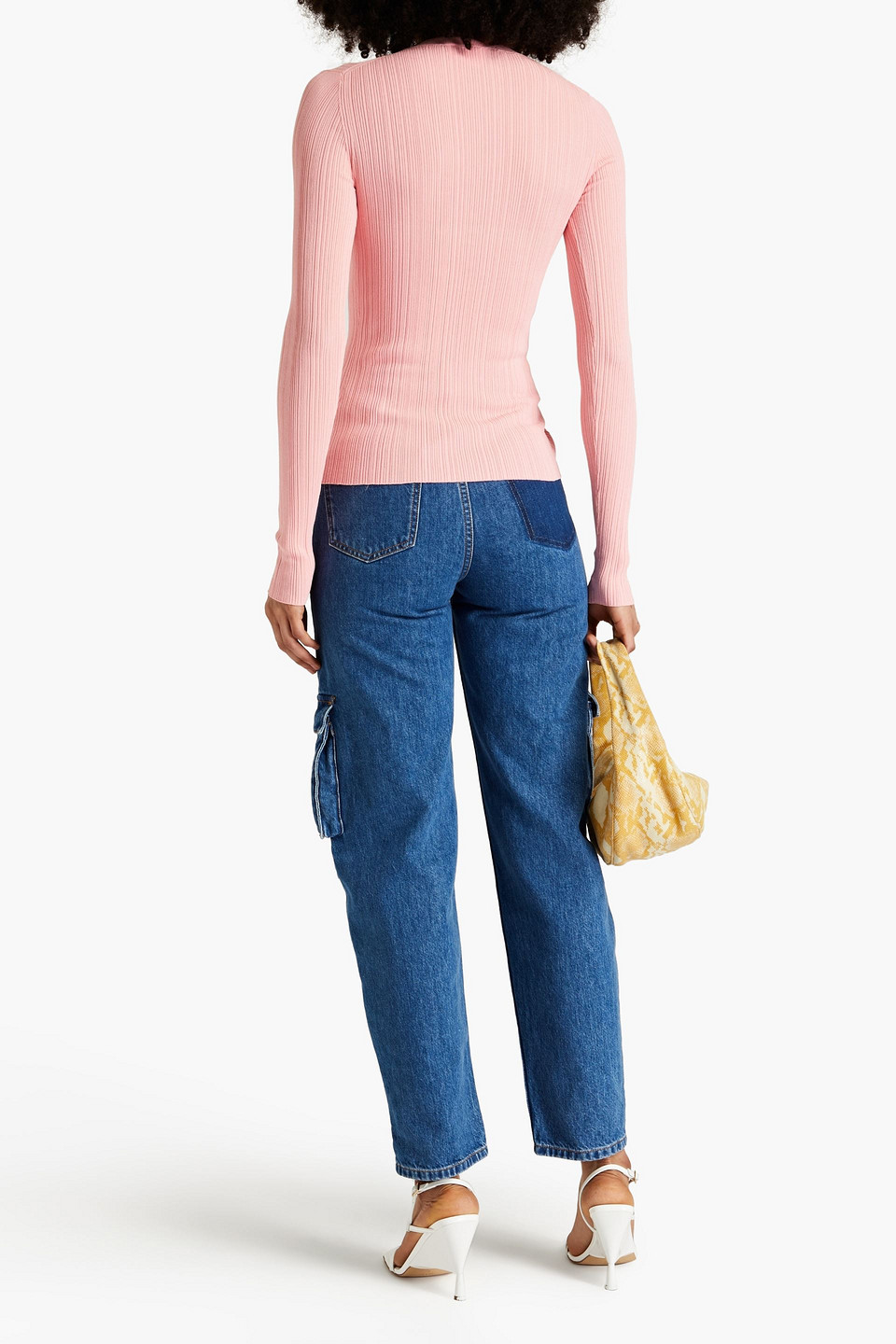 PARIS GEORGIA CUTOUT RIBBED-KNIT TOP 3074457345637039627
