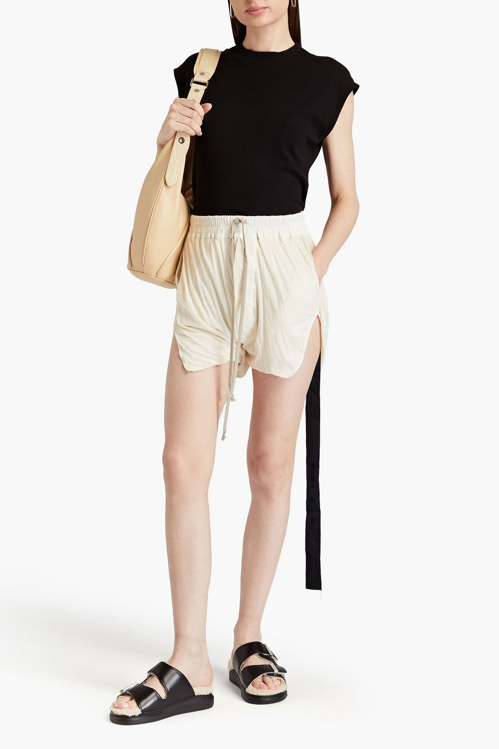 DRKSHDW BY RICK OWENS شورت من قطن جيرسي بحواف من قماش عازل