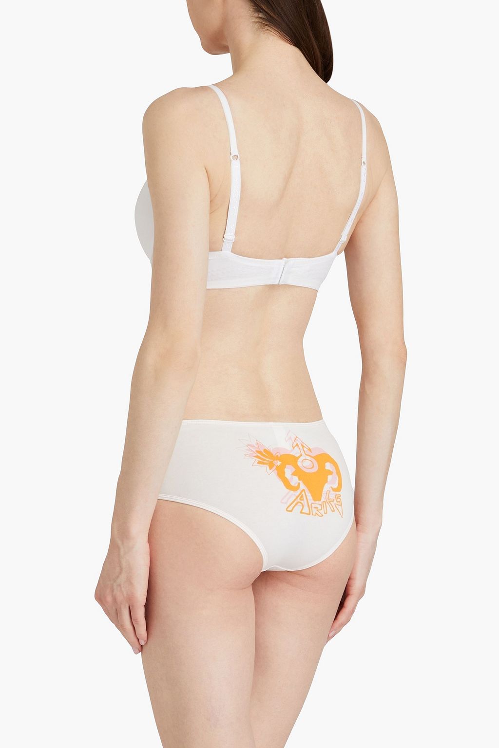 ZIMMERMANN Libra printed mid-rise stretch cotton-blend briefs