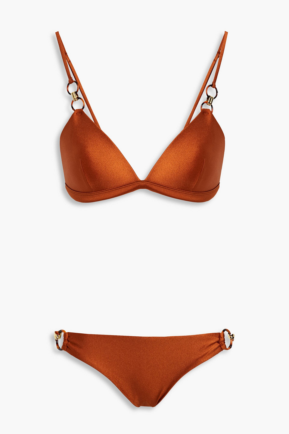 Zimmermann Triangel-bikini Mit Ringdetails In Tan