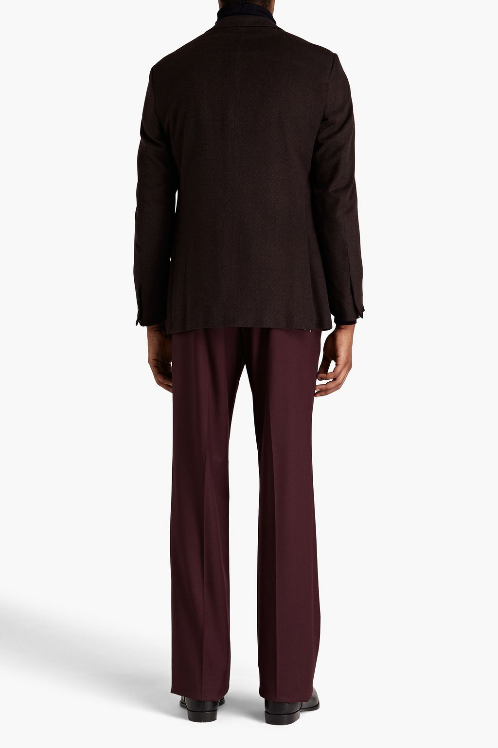 ZEGNA 브러쉬드 실크 펠트 블레이저