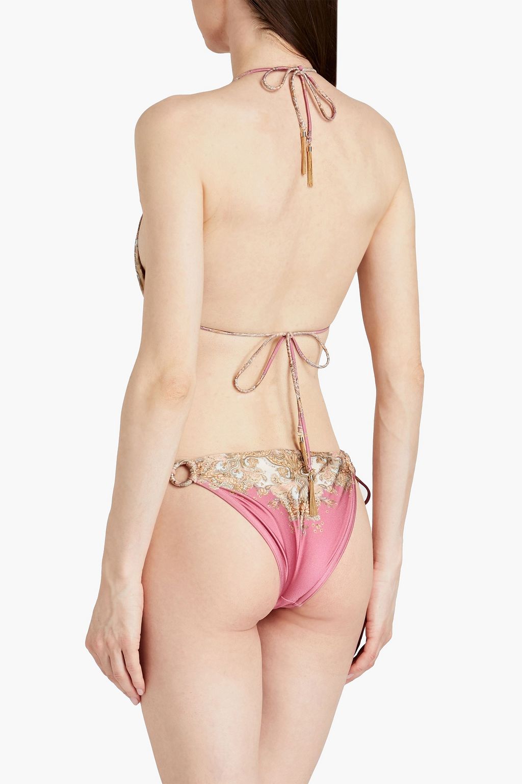 ZIMMERMANN Paisley-print halterneck swimsuit