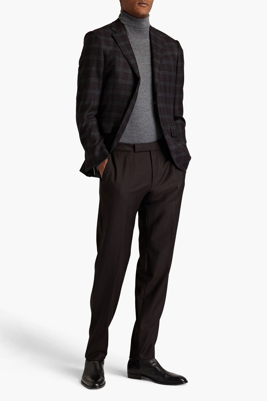 ZEGNA Wool and silk-blend pants