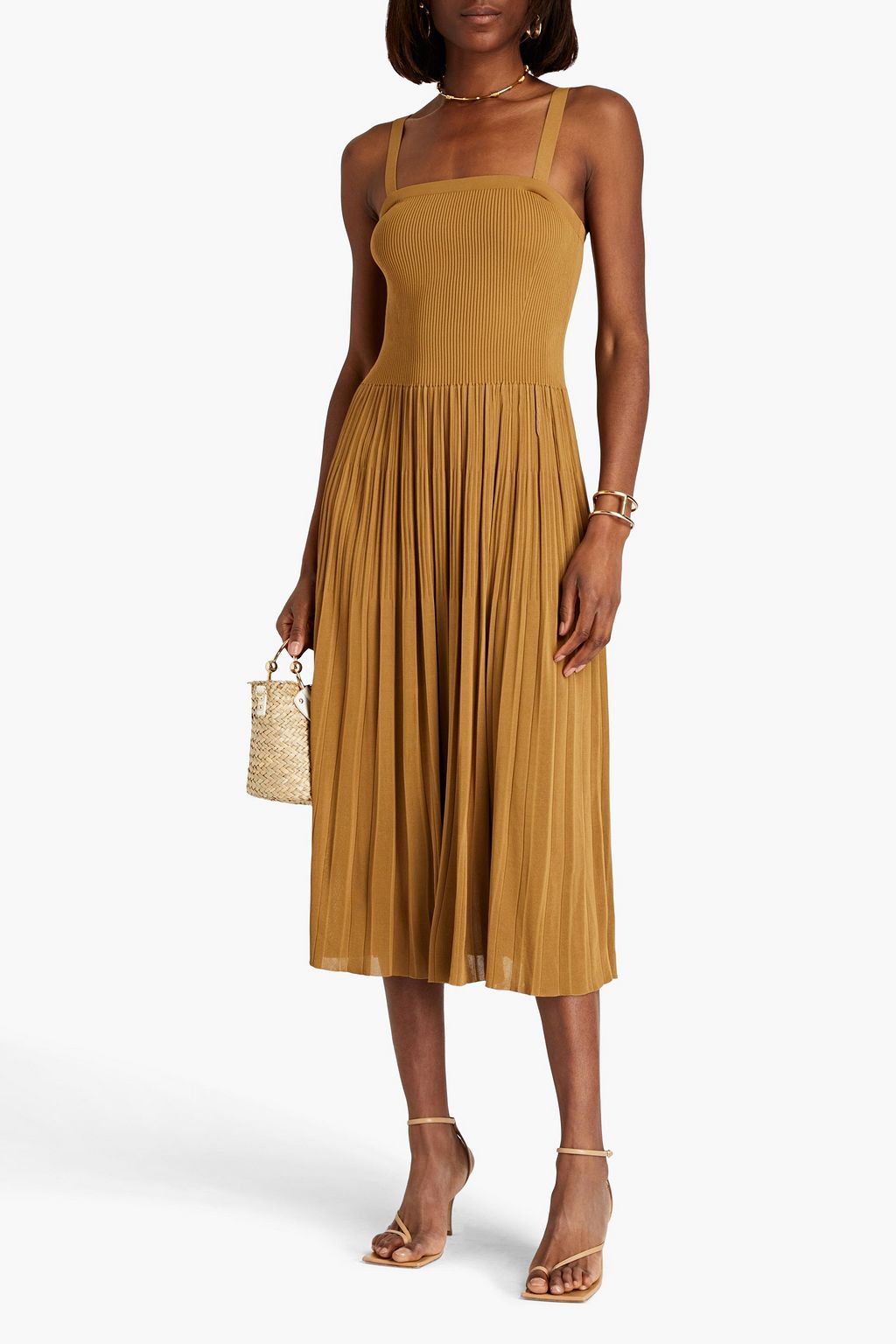 ZIMMERMANN Ribbed-knit midi dress