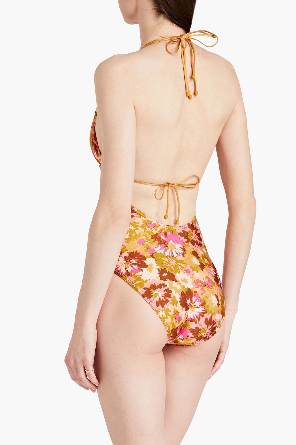 ZIMMERMANN ホルターネック スイムウェア ノット付き フローラルプリント