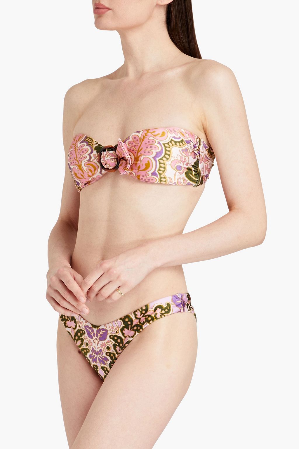 ZIMMERMANN Printed bandeau bikini