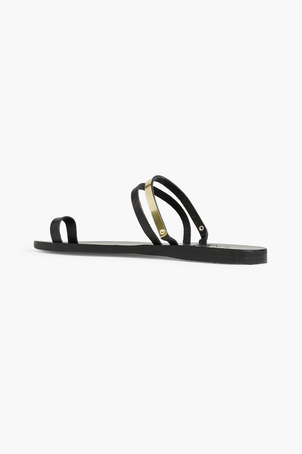ANCIENT GREEK SANDALS Skaldia metallic-trimmed leather sandals