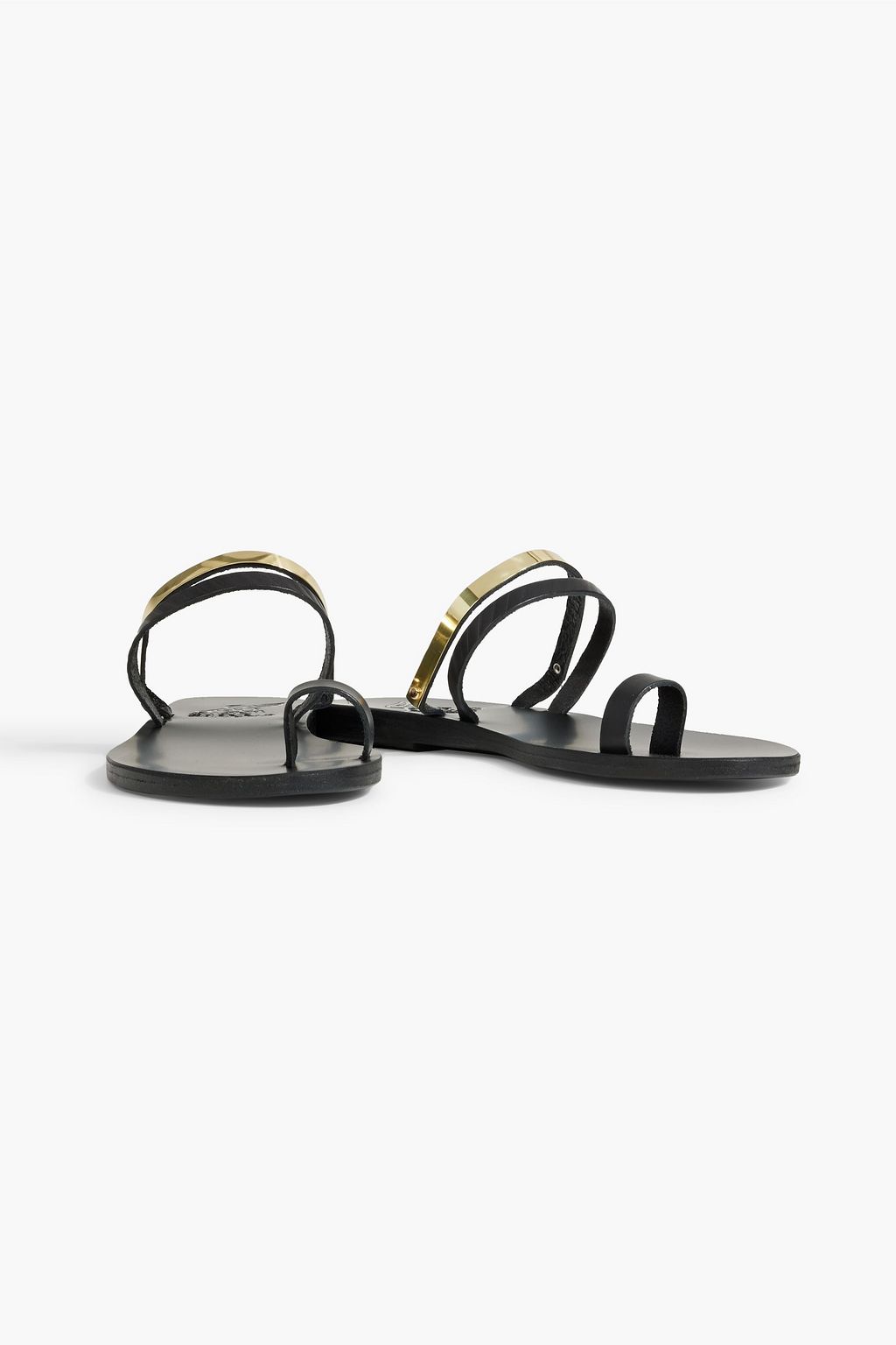 ANCIENT GREEK SANDALS Skaldia metallic-trimmed leather sandals