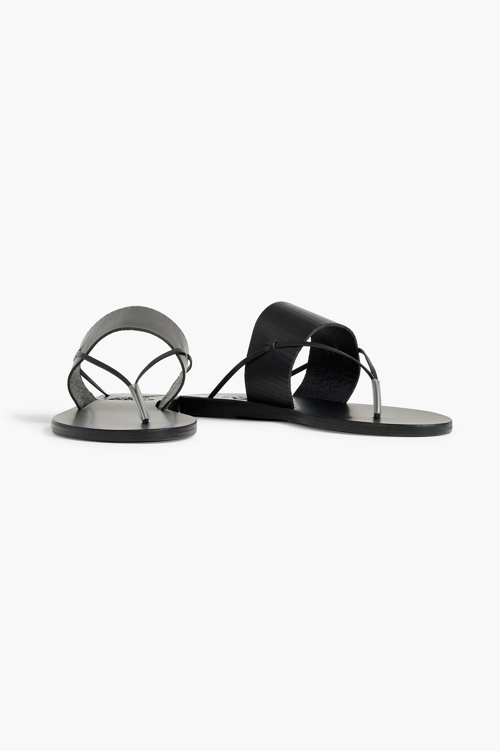 ANCIENT GREEK SANDALS Yni ribbed leather sandals