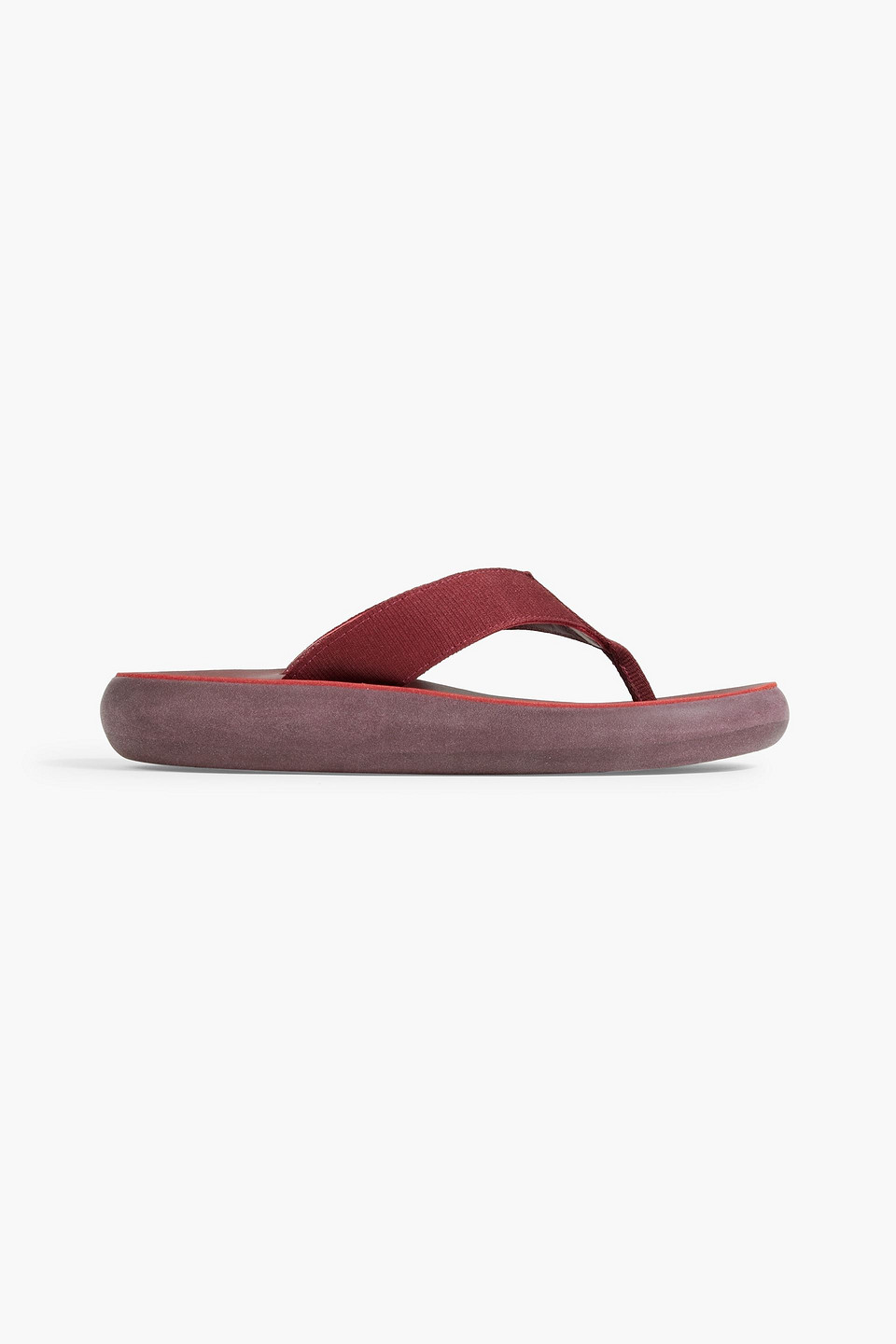 Ancient Greek Sandals Charys Webbing Platform Flip Flops In Claret