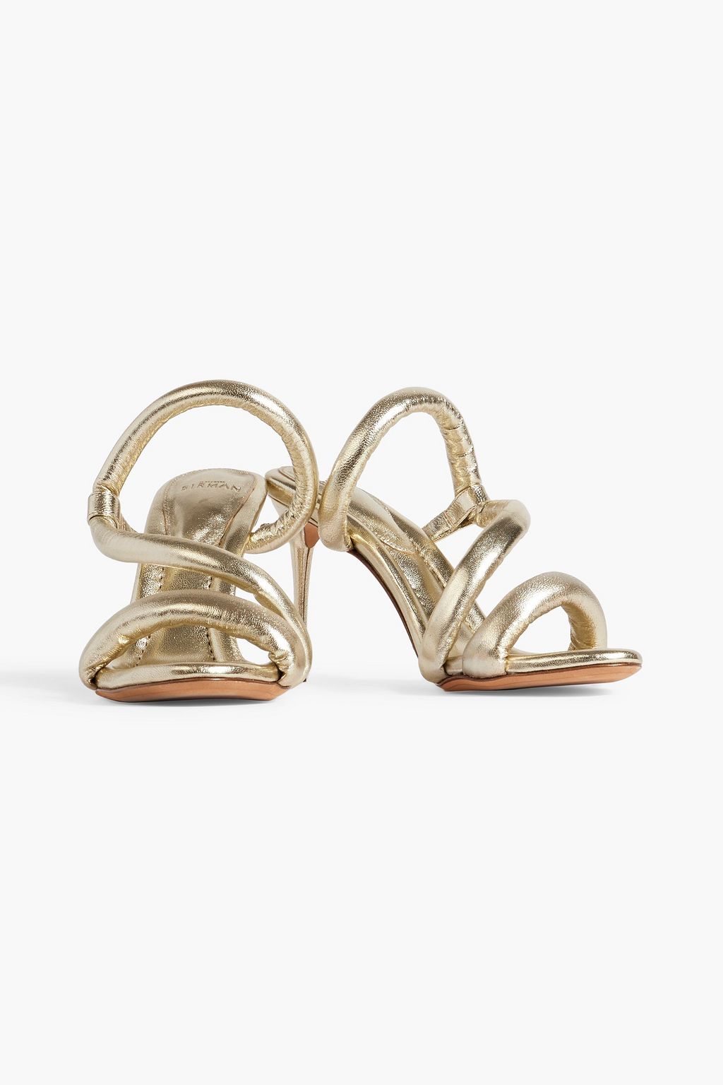 ALEXANDRE BIRMAN Aysha 85 padded metallic leather mules