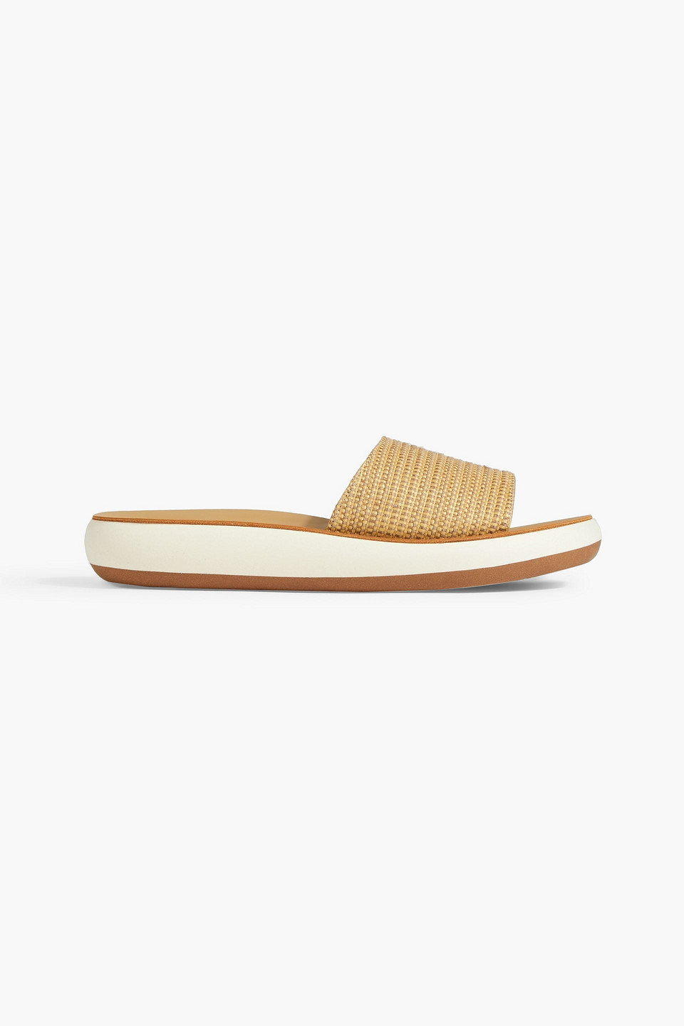 Ancient Greek Sandals Taygete Raffia Slides In Beige