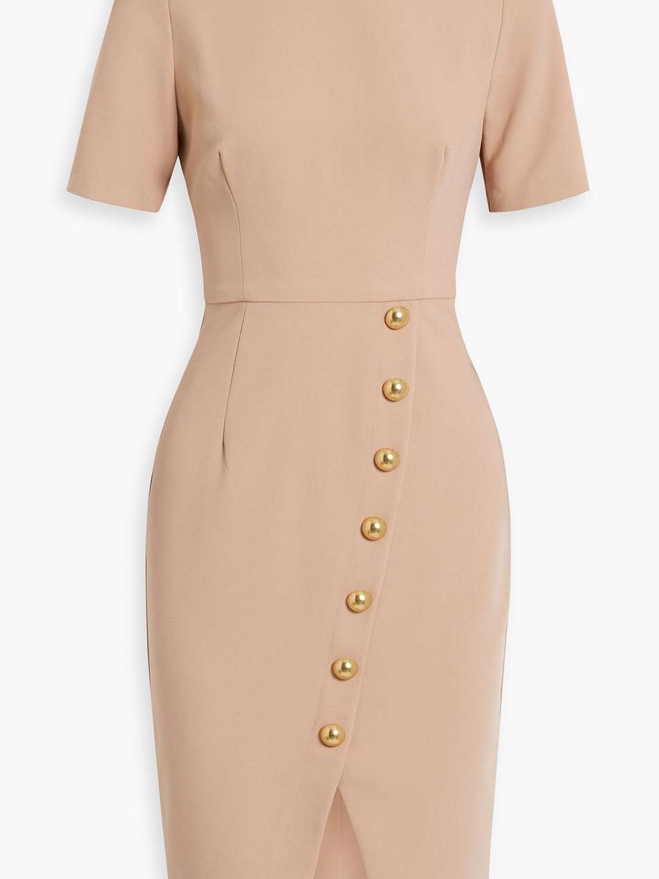 alondra crepe turtleneck dress