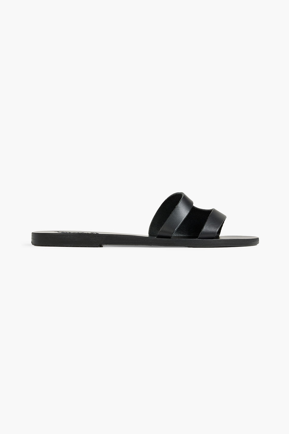 Ancient Greek Sandals Ieria Laser-cut Leather Sandals In Black