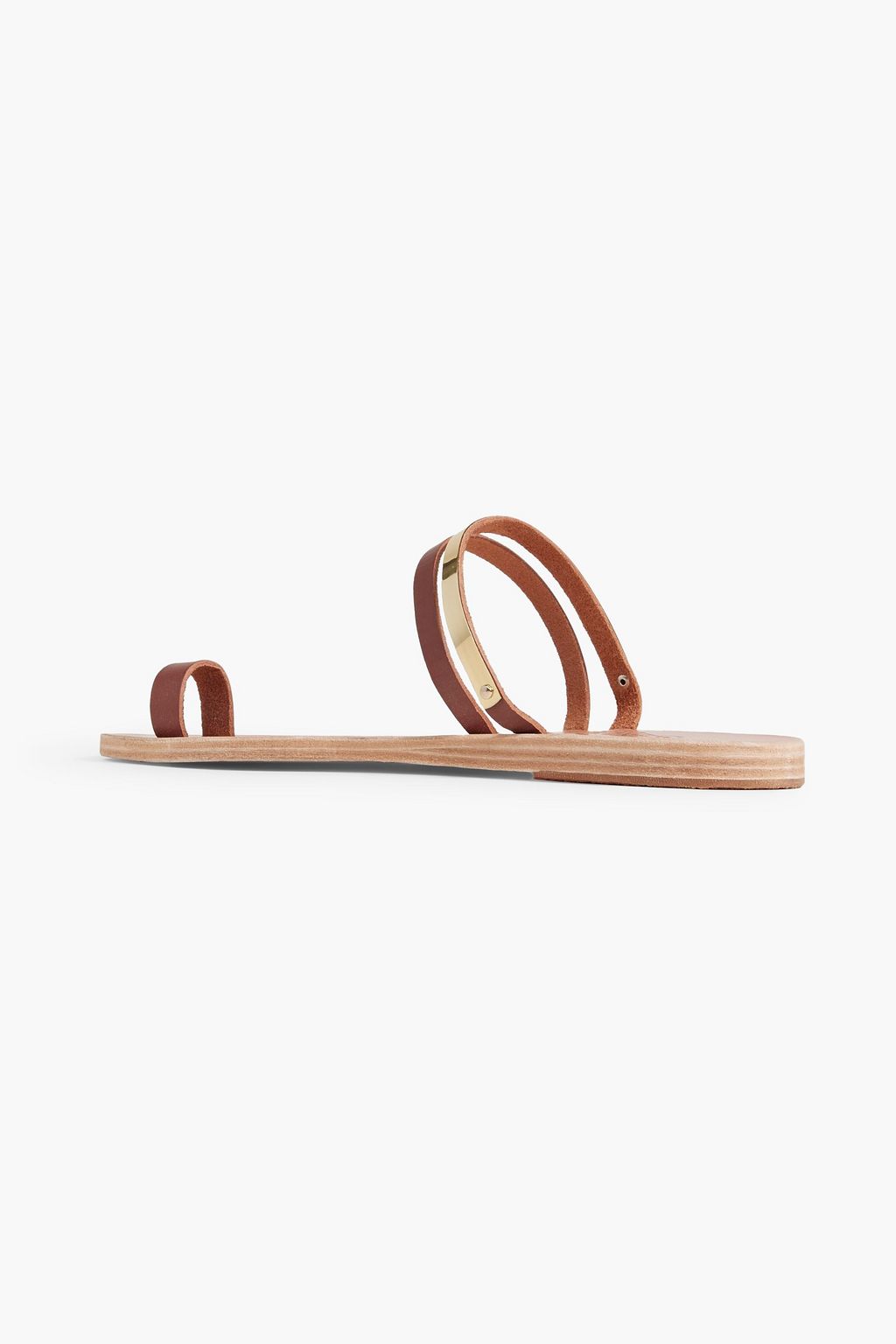 ANCIENT GREEK SANDALS Skaldia metallic-trimmed leather sandals