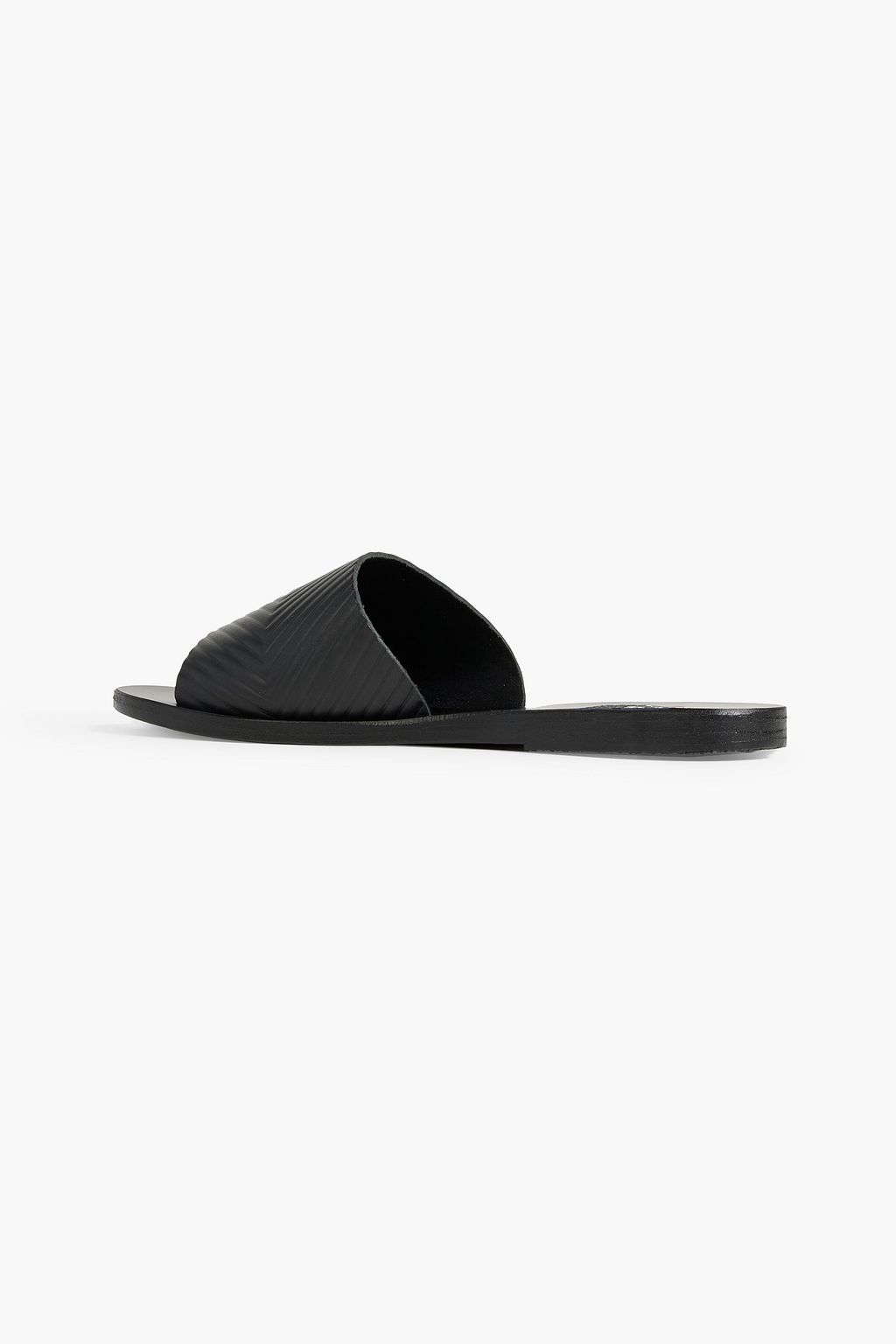 ANCIENT GREEK SANDALS Doukani embossed leather slides