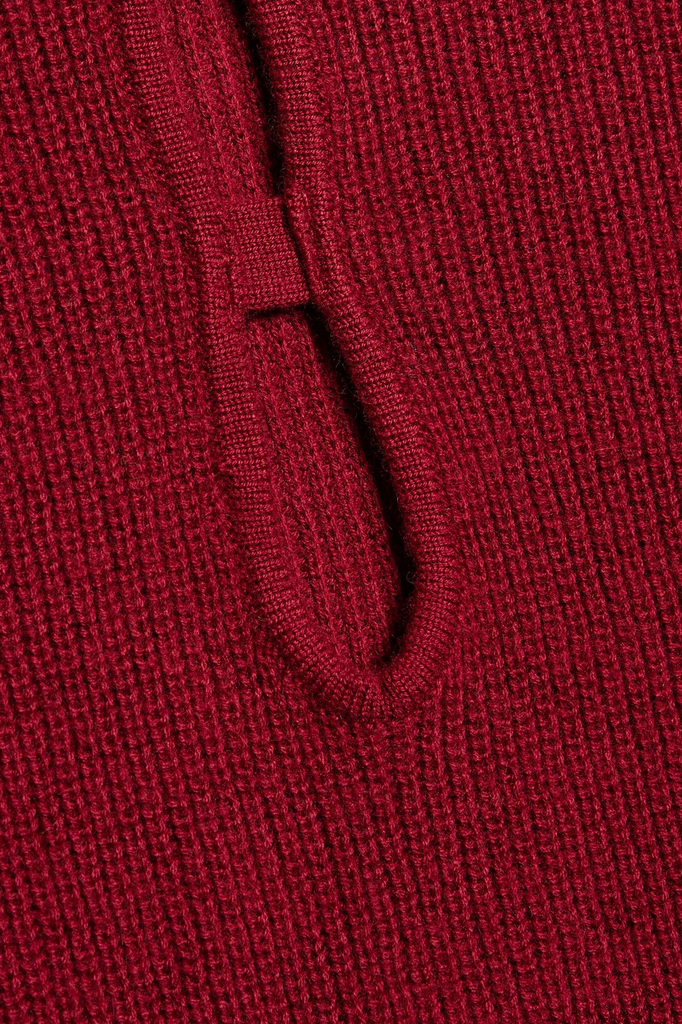 Shop Michelle Mason Cutout Ribbed-knit Dress In Claret