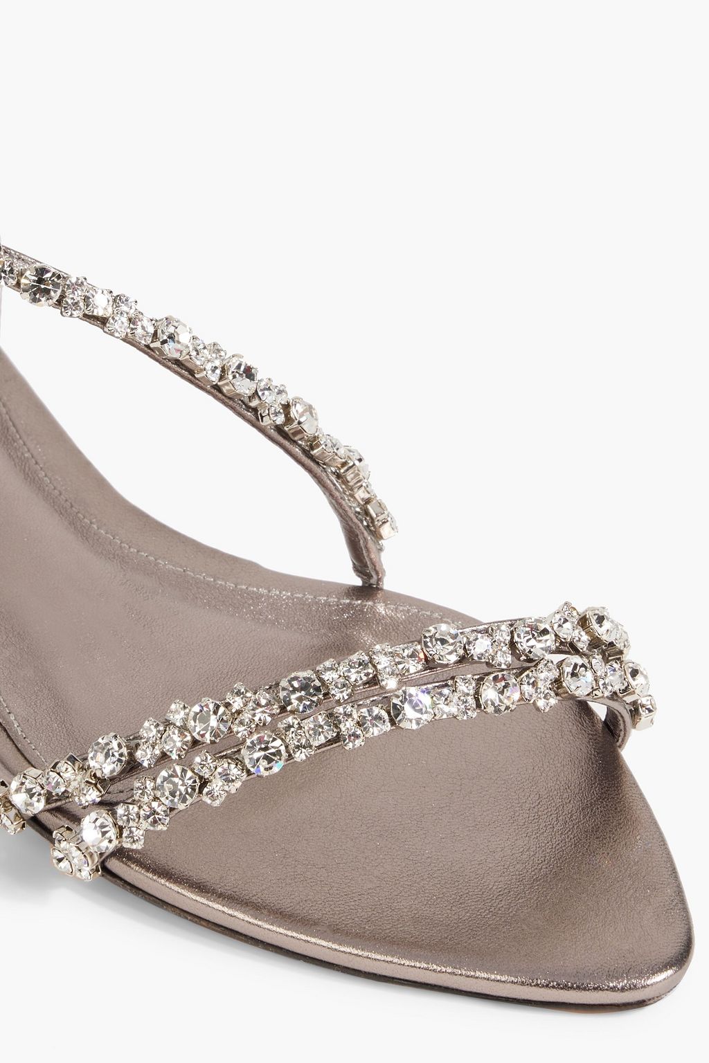 ALEXANDRE BIRMAN Crystal-embellished leather sandals
