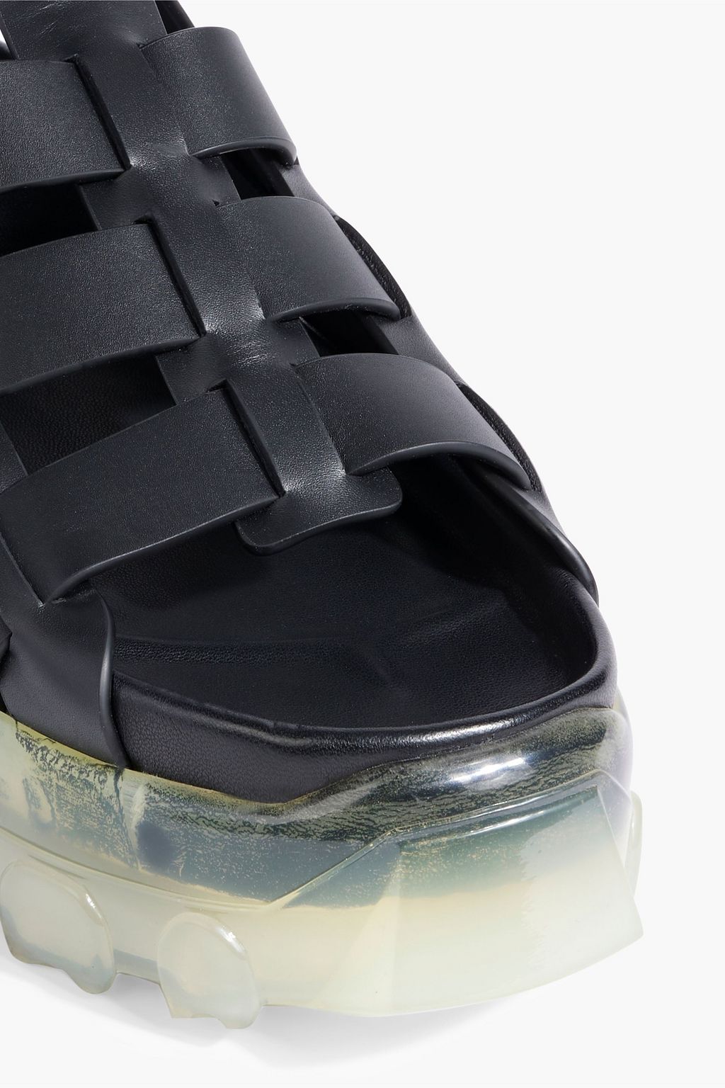 RICK OWENS Hiking Tractor leather platform sandals