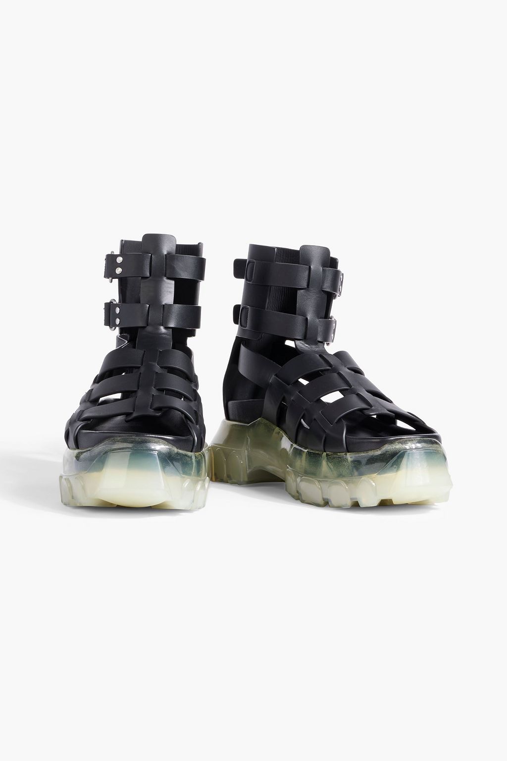 RICK OWENS Hiking Tractor leather platform sandals