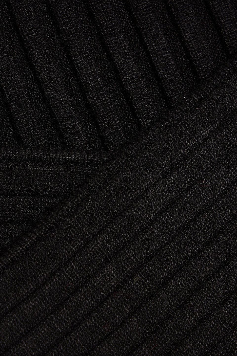 Michelle Mason Cropped Cutout Ribbed-knit Top In Black