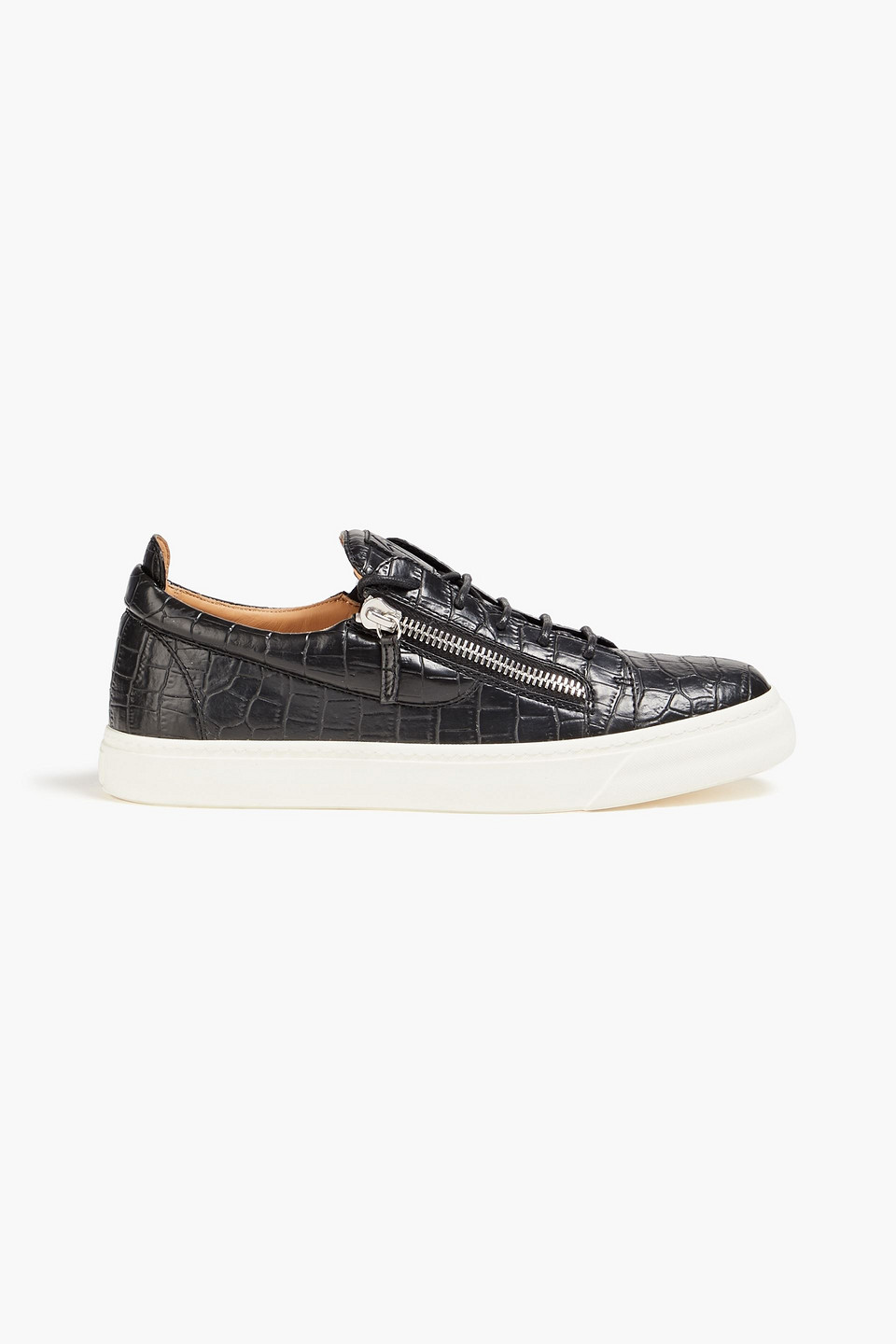 Giuseppe Zanotti - Kaiman croc-effect sneakers - Black - EU 40