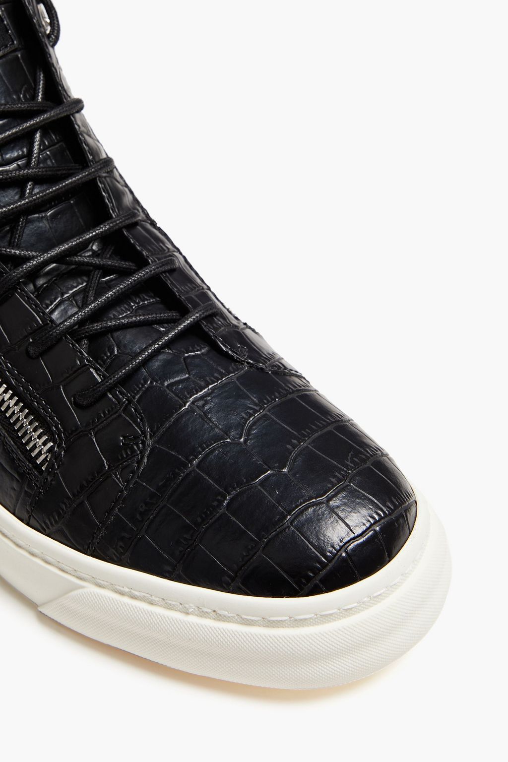 GIUSEPPE ZANOTTI Kriss High-Top-Sneakers aus Kunstleder mit Krokodileffekt
